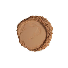 Close up texture of Ruby Kisses powder showing silky lightweight feel