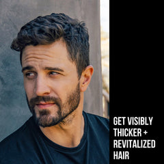 RUGGED & DAPPER biotin hair-thickening ingredients close-up for stronger-looking strands.