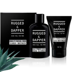 RUGGED & DAPPER Daily Power Scrub closeup showing deep cleanse for refreshed skin
