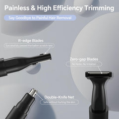 RUIM nose hair trimmer eyebrow attachment for precise shaping.