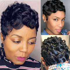 RUISENNA synthetic short wig with breathable cap delivers all-day comfort during long days.