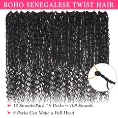 RuiYok pre-twisted goddess twists style versatility for work or party.