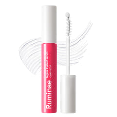 Ruminae Lash Serum bottle closeup highlights gentle, prostaglandin-free formula for daily lash care