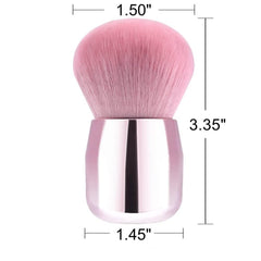 RUNGANG Nail Dust Brush with pink mirror-finish handle for comfortable, lightweight use.
