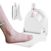 Ruppence suction cup shower foot rest shows quick no-drill installation for effortless bathroom setup.