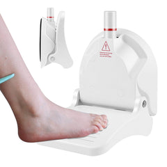 Ruppence suction cup shower foot rest shows quick no-drill installation for effortless bathroom setup.