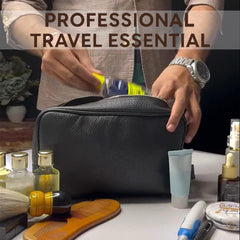 RUSTIC TOWN leather side-handle travel bag highlights easy carry and secure grip.