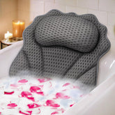 RUVINCE bath pillow ergonomic headrest supports neck for comfy soaks.