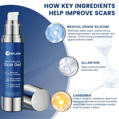 Ingredients of Rvlaim Scar Gel, highlighting its powerful formulation.