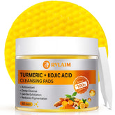 Rvlaim turmeric kojic cleansing pads pack highlights balanced renewal