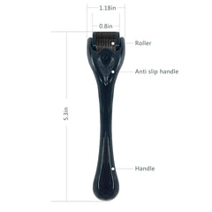 Rwotlls Derma Roller 0.25mm black in motion with gentle facial massage