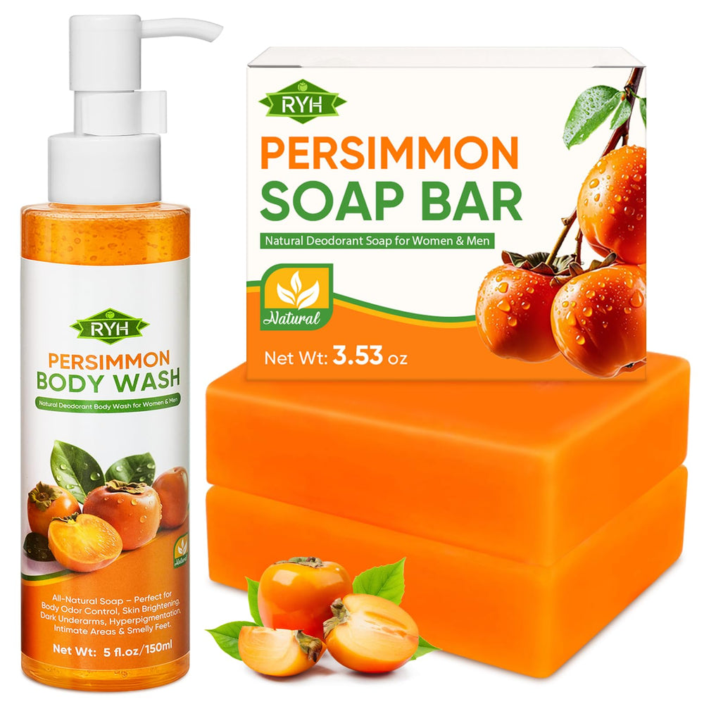 RYH Persimmon Soap Bar Duo Pack shows two bars for daily odor control