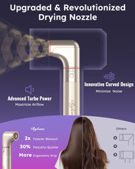 Rylena Deluxe 8-in-1 air styler pro oval brushes detangle and boost shine.