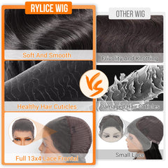 Rylice 200-density body wave hair provides fuller, natural-looking volume.