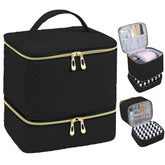 RZMAYIS nail polish organizer exterior highlights portable design for quick on-the-go manicures.