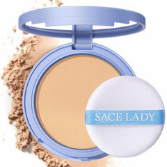 SACE LADY face powder compact with matte finish for long-lasting shine control.