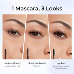 SACE LADY waterproof mascara swatch showing smudge-proof finish.