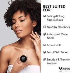 Sacha Buttercup texture close-up highlights lightweight, blendable formula ideal for baking and setting.