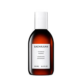SACHAJUAN Thickening Shampoo bottle offers weightless volume for fine hair.