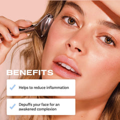Sacheu Gua Sha tool cheek massage—targeted massage for a refreshed look.