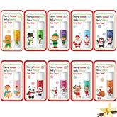 Sacubee Christmas lip balm ten-pack with festive packaging for gifts.