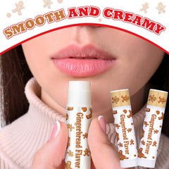 Sacubee gingerbread-patterned lip balm tube ready for festive gifting