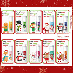 Sacubee lip balm 80-pack in hand, showcasing nourishing texture for holiday lip care.