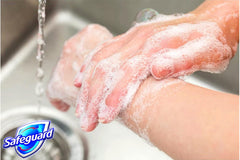 Safeguard antibacterial hand bar soap bars close-up emphasizes long-lasting cleansing.