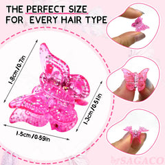 Sagaco butterfly hair clip compact 0.7 inch closeup ideal for precise mini accents.