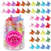 Sagaco butterfly hair clip sparkly glitter closeup for stylish festival looks and secure grip.