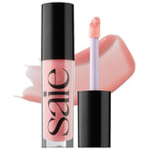 Saie GlossyBounce Bubble bottle front showing sleek high-shine lip gloss aesthetics.