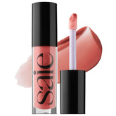 Saie Glossybounce tube closeup shows cushiony shine for lips
