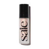 Saie Glowy Super Gel bottle pump delivers hydrating glow for dewy skin.