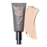 Saie Slip Tint bottle with pump delivering mineral SPF 35 for radiant skin
