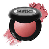 Saie SuperSuede baked blush compact closeup showing velvet texture for natural glow.