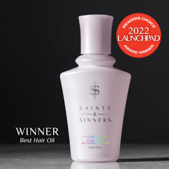 Saints & Sinners Illuminati Divine Shine prism-like look featuring prickly pear seed oil visual for shine.