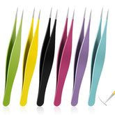 Salbsever 6-piece needle nose tweezers packaged set for organized grooming