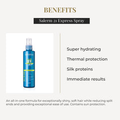 SALERM 21 Express provides heat protection for healthier styling.