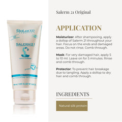 SALERM 21 Silk Protein heat protection during styling