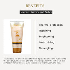 SALERM 21 silk proteins close-up highlights deep hydration and strength