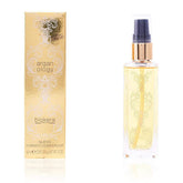 SALERM Arganology serum bottle close-up highlights nourishing argan oil for hair.