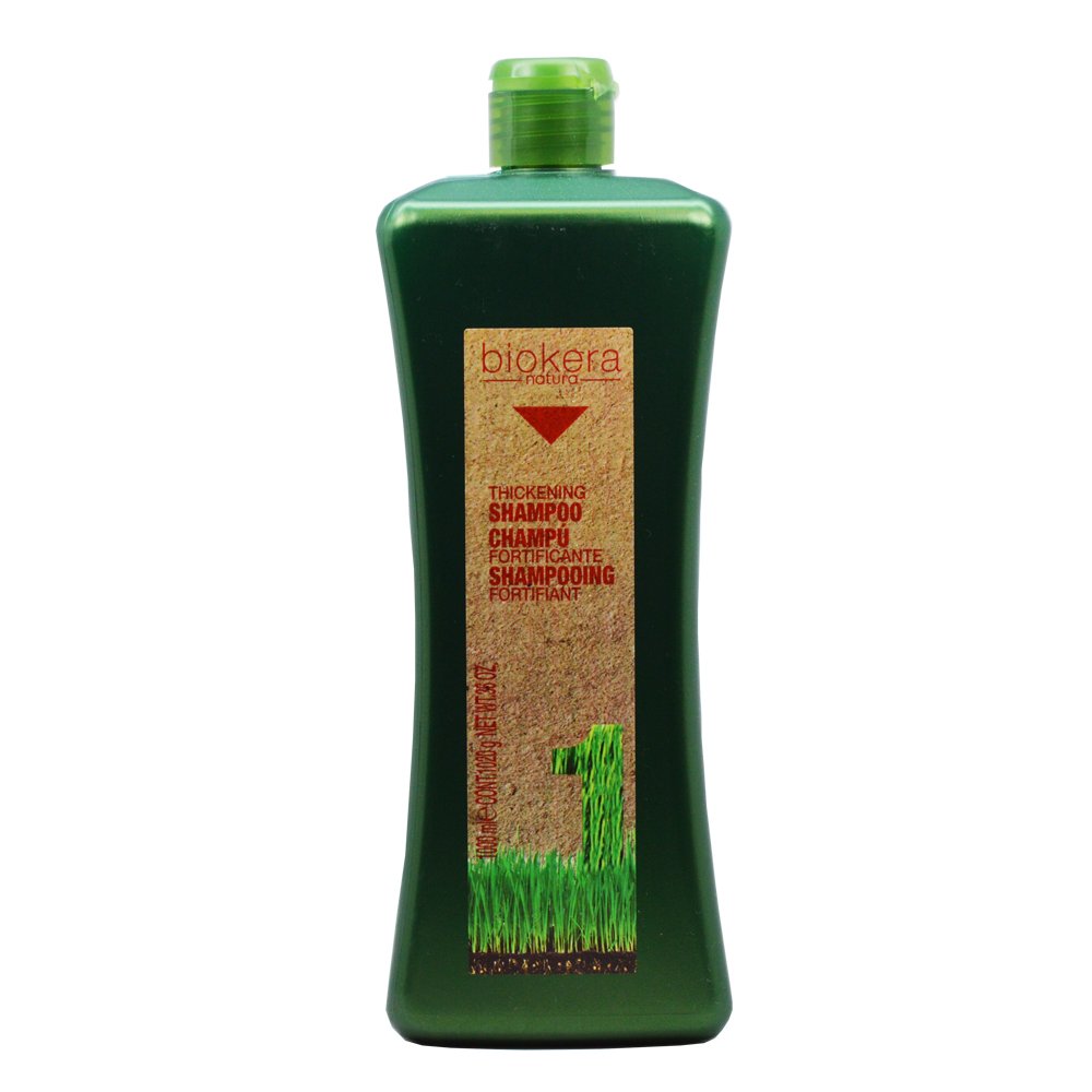 SALERM Biokera Natura Fortifying Shampoo bottle with ginseng and ginkgo for scalp nourishment