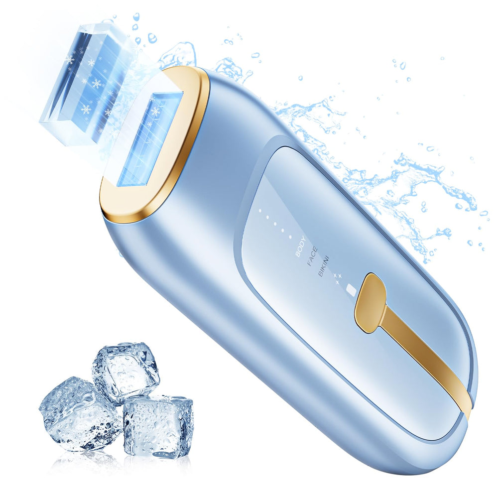 SALLOOT Sapphire front view—compact at-home IPL device for convenient hair removal.