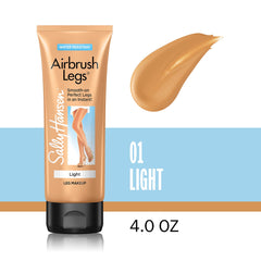 Sally Hansen Airbrush Legs brush stroke demonstrates seamless blend for a sun-kissed look.
