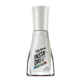 Sally Hansen Insta-Dri Galactic bottle closeup showcasing quick-dry chrome finish