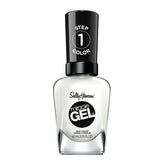Sally Hansen Miracle Gel Get Mod bottle shows semi-opaque white shade for salon-style color