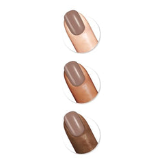 Sally Hansen Miracle Gel Mocha Me Crazy nails display opaque glossy finish.