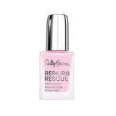 Sally Hansen Repair Rescue bottle closeup shows a hydrating ridge filler for smoother nail bases