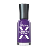 Sally Hansen Xtreme Wear Purple Craze bottle shows a deep plum shade for long-lasting color.