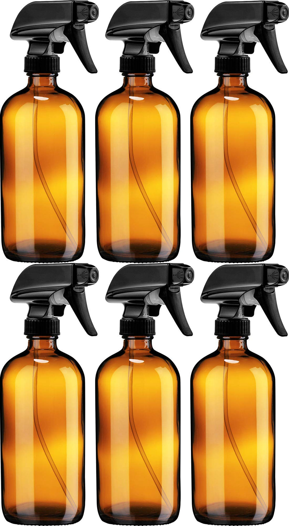 Sally's Organics amber glass spray bottle 16oz ideal for essential oils and UV protection.